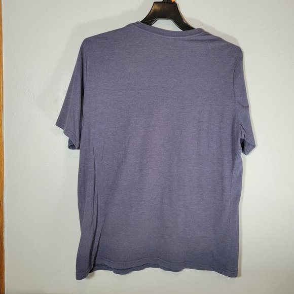 Marvel Captain America T Shirt Faded Distressed Shield Logo Heather Blue Size 2X - Picture 2 of 3